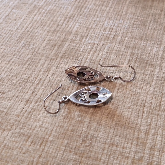 925 Silver French Wire Drop Earrings - Picture 5 of 8